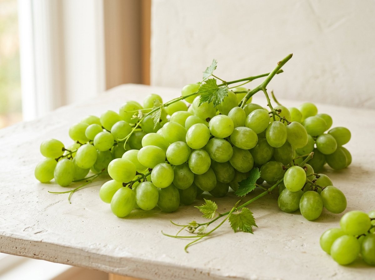 Crisp seedless green grapes