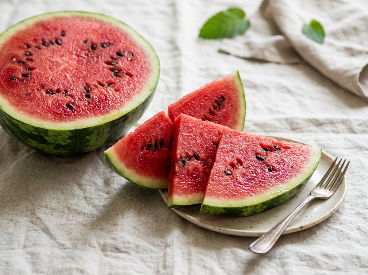 Fresh sweet watermelon slices